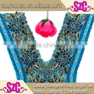 HG0050-3(9.0)Top Quality Popular Handmade Applique Decorative Fabric Neck Embroidery Designs Lace photo-2
