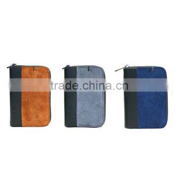 Fine men leather wallet brand designer purse with China manufacturer