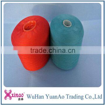 100% spun polyester sewing yarn 20/2 colored yarn on plastic dye tube