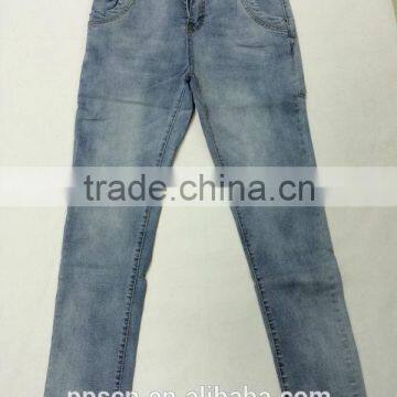 New fashion style casual denim jeans for women, price of denim jeans