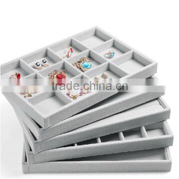 Customized Multi-functional Wooden Velvet Countertop Jewelry Display Stand/Trays