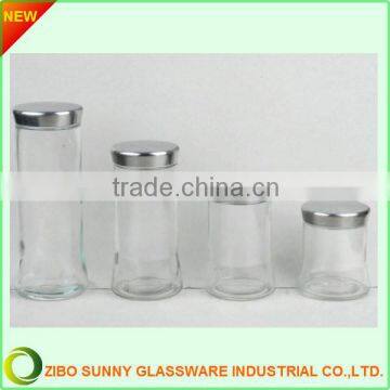 Transparent Glass Candy Jar