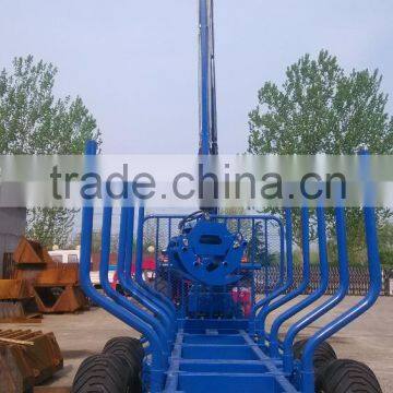 (1 ton,3 ton,5 ton,8 ton,10ton,12 ton) Log Trailer Crane,Timber Trailer with Crane,Tractor mounted model