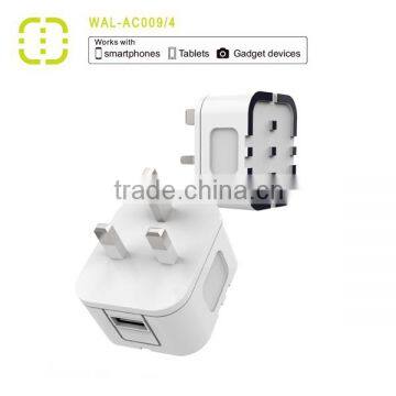 Walnut UK USB cellphone main charger with CE,FCC certification