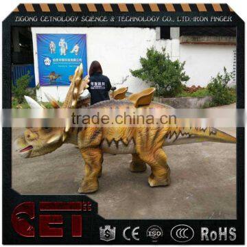 Walking Dinosaur Rides Riding Triceratops Dinosaur Animatronic Dinosaur Rides for Shopping Mall photo-4
