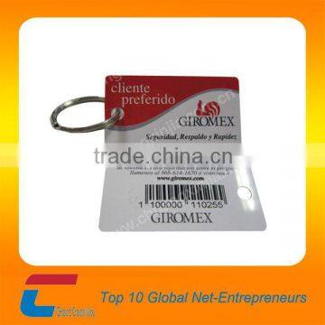 2015 custom logo printing barcode key tags with epoxy