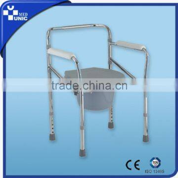 aluminum height-adjustable toilet seat, commode chair for the elderly people