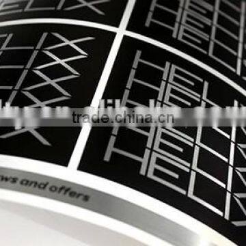 brushed aluminium black color metallic stickers (M-A454)