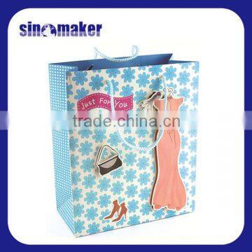Glossy lamination cute colorful 3D printing santa pants gift bags