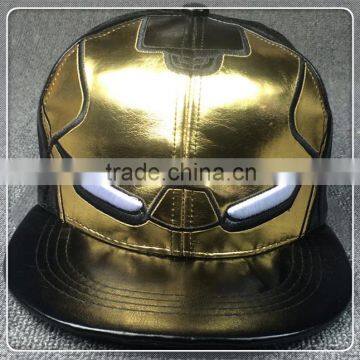 Design your Logo Customized embossed leather patch snapback hat wholesale