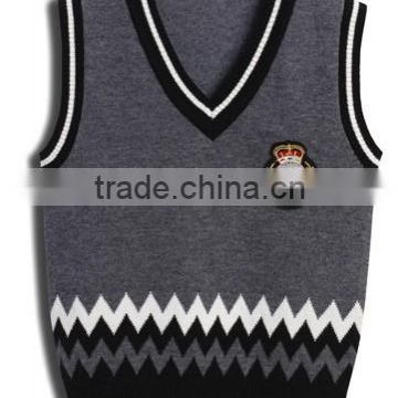 customised knitwear sweater vest school uniform children vest jumper sweater vest school knitted vest