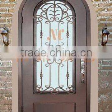 Arched Wrought Iron Single Door