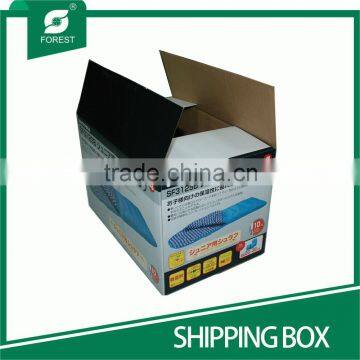 FOUR OVERLAP CARTON CORRUGATED MAILER SHIPPING BOXES WITH CMYK PRINT