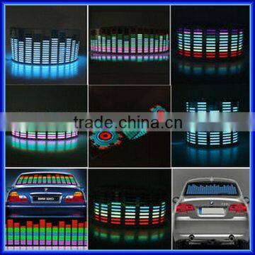 Colorful shining el pannel sound music activated car stickers equalizer