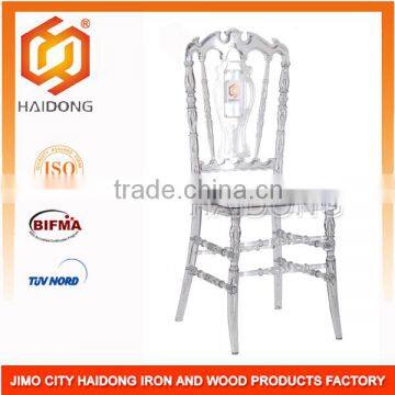 Wholesale Disassemble Clear Polycarbonate Resin Royal Chiavari Chair in Transparent