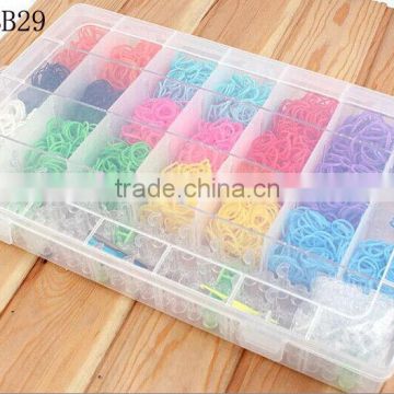 4200pcs Bands Hot Fashion Rainbow Rubber Bands Box