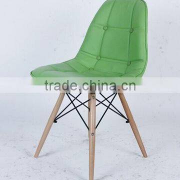 Silla Chair PU seat / Cheap PU Chair with wooden legs(1028CC)