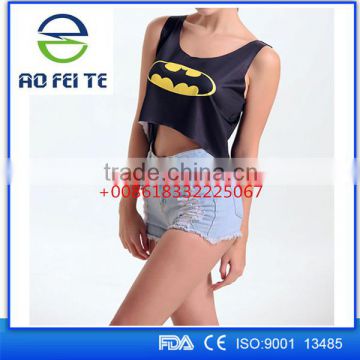 alibaba express turkey fashion girl new fancy tops for GIRL gym tank top with custom printed logo