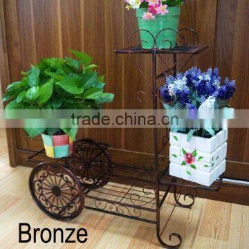 decorative wrought iron bicycle flower shelf