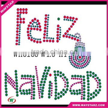 Feliz Navidad Rhinestone Design Transfers