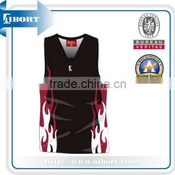 SUBBS-373-1 basketball jersey black and red