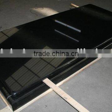 brushed black granite