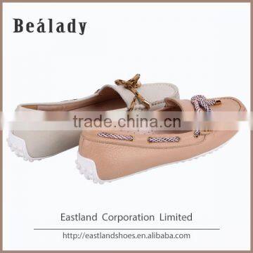 Fashion Lady Lychee Leather Soft Casual Driving Moccasin Boat Loafer Shoe photo-2
