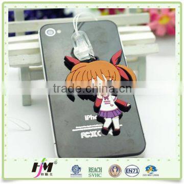 Wholesale new design Soft PVC cell phone hanging accessories