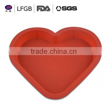 attrictive design lovely heart shaped 3D mould silicone cake mould with FDA/LFGB