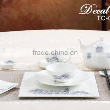 handmade porcelain 72 pcs tableware set , brilliant dinnerware set for gift