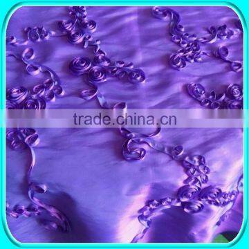 PURPLE WEDDING ROUND TABLE CLOTH