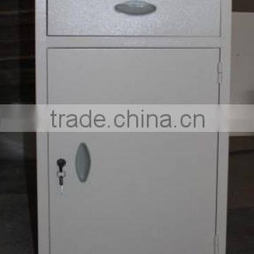 steel bedside cabinet for hospital with steel drawer and shelf