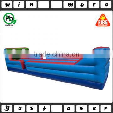 dual-lane inflatable bungee run basketball hoops