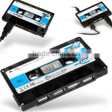 Cassette Style 4 Port 2.0 USB HUB