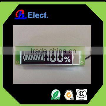 charger negative character lcd display,white led ,battery segment small flexible display