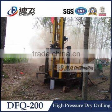 Rock DTH RIg High Air Pressure DFQ-200 air compressor drilling rig