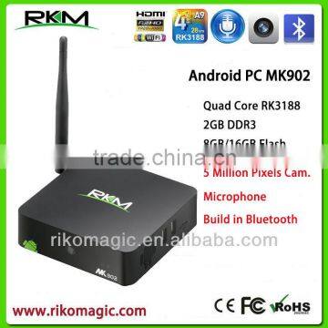 Rikomagic android 4.4 MINI PC rk3188 Webcam 5 Million Pixels, 2GB DDR3 8G Flash,5 million pixels camera