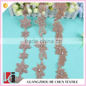 HC-4830-1 Hechun Rhinestone Fashion Beaded Ribbon Trim for Dyeable Cothing photo-4