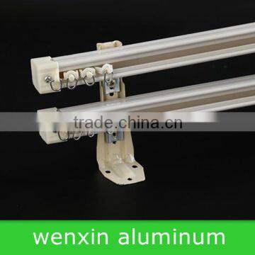 Plastic Ring Double Rail White Ceiling Mount Brackes Hospital Ceiling Curtain Track