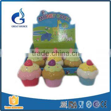 hotsale ceramic cupcake coin bank saving money boxes decorative                        
                                                Quality Choice