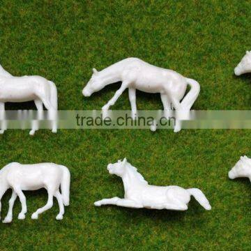 Model Figure, Model Animals, Scale Animals for HO Scale, Plastic Building Resin Farm Horse for 1/87 photo-6