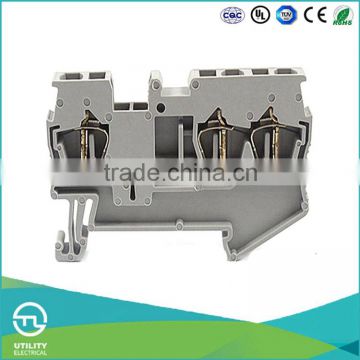 UTL Electrical Three Lead Spring Clamp Wiring Terminal Block 0.2-4mm Plastic Terminal Connectors