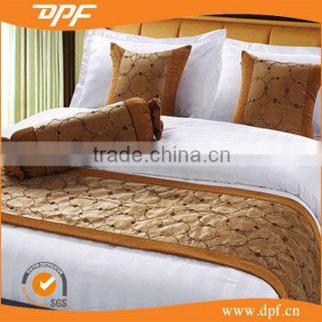 Luxury star hotel embroidery jacquard ribbon bed runner & cushion