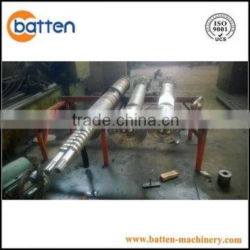 plastic machine parallel twin screws PVC extruder screw barrel