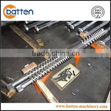 parallel twin extruder screw barrel manufacture for plastic machine