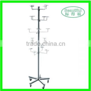 Adjustable chrome shop fittings display rack