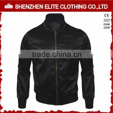 cheap custom 100% polyester men satin jacket plain