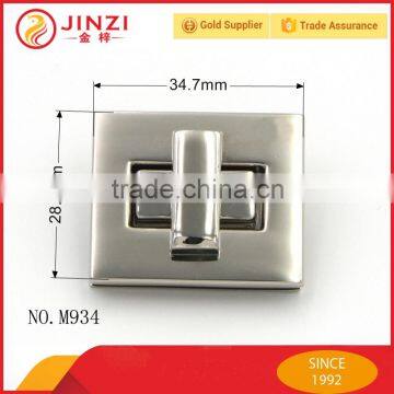 Fashion decorative clip metal bag lock for handbag accessories