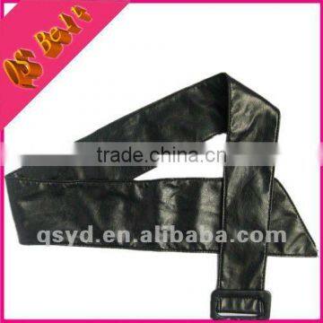 Cheap Price Fashion Women 10cm Wide PU Ribbon Belt