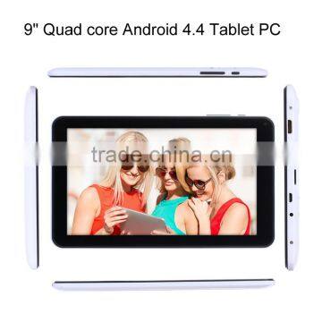 9 inch Compacitive touch screen Quad core 8gb flash tablet pc wtih WIFI & Bluetooth